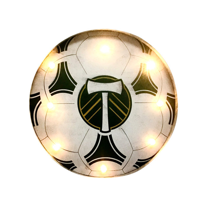PORTLAND TIMBERS FC LIGHT UP SOCCER BALL SIGN