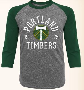 PORTLAND TIMBERS FC MEN'S 3/4 SLEEVE CONTRAST RAGLAN