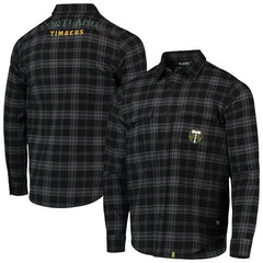 PORTLAND TIMBERS FC MEN'S LONG SLEEVE BLACK FLANNEL
