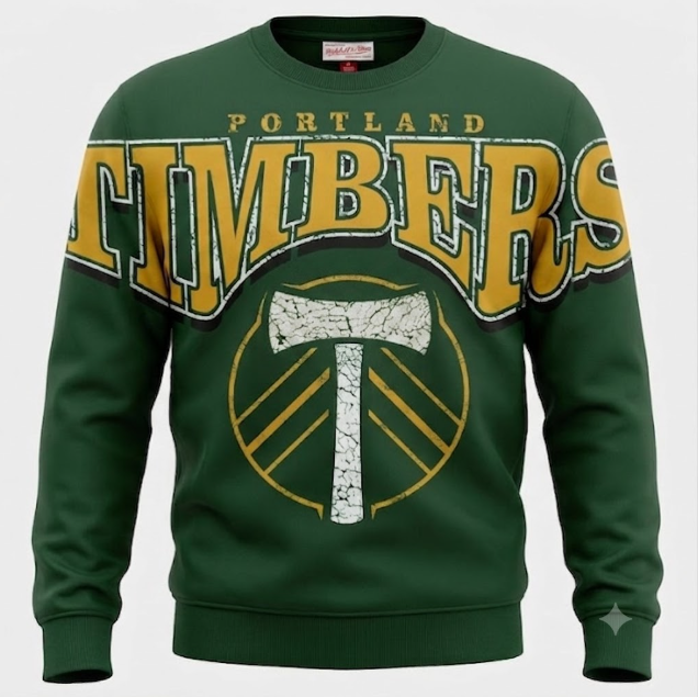 PORTLAND TIMBERS FC MEN'S LONG SLEEVE FASHION FLEECE CREW