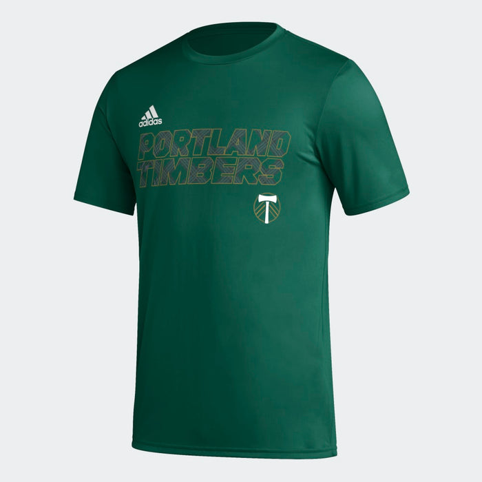 PORTLAND TIMBERS FC MEN'S SHORT SLEEVE PLAID SCRIPT TEE