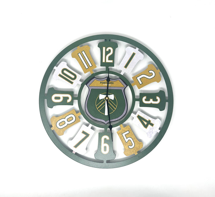 PORTLAND TIMBERS FC METAL WALL CLOCK