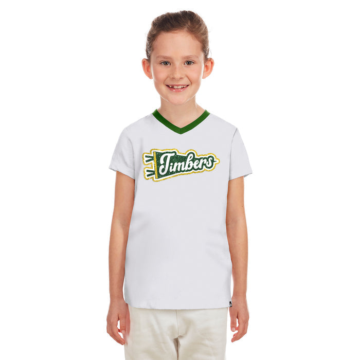 PORTLAND TIMBERS FC YOUTH GIRL'S SHORT SLEEVE FLAG TEE