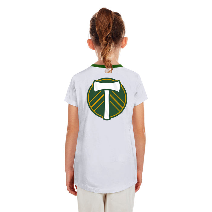 PORTLAND TIMBERS FC YOUTH GIRL'S SHORT SLEEVE FLAG TEE