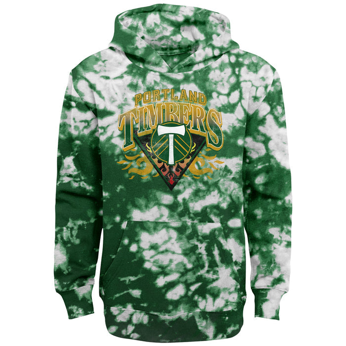 PORTLAND TIMBERS FC YOUTH LONG SLEEVE TIE DYE HOODIE