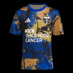 PORTLAND TIMBERS FC YOUTH SHORT SLEEVE KICK CHILDHOOD CANCER TRAINING JERSEY