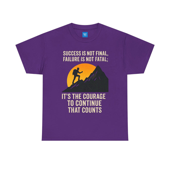Success is not final T-shirt, Unisex Heavy Cotton Tee, Inspirational Graphic Tee, Quote Shirt