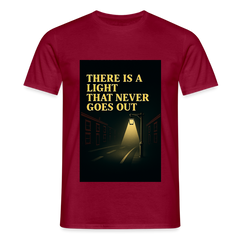 There is a light T-shirt - brick red