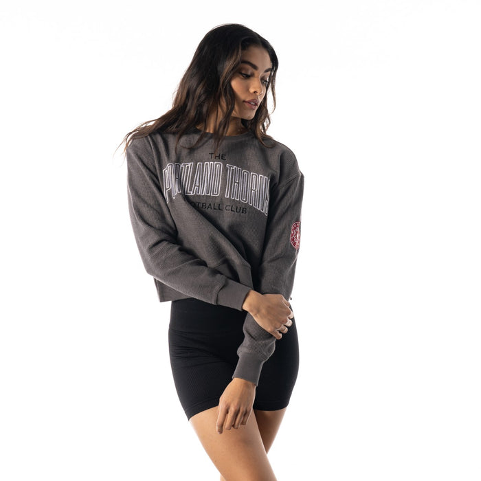 THORNS FC LADIES LONG SLEEVE CREW CROP TOP
