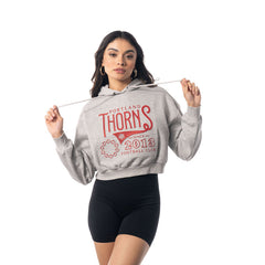 THORNS FC LADIES LONG SLEEVE CROPPED GLITTER HOODIE