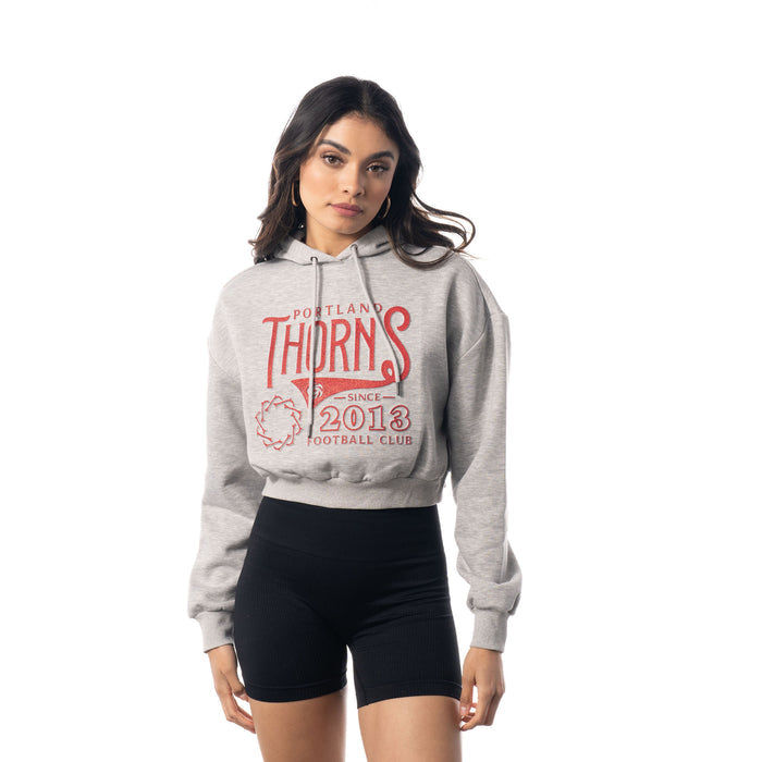 THORNS FC LADIES LONG SLEEVE CROPPED GLITTER HOODIE