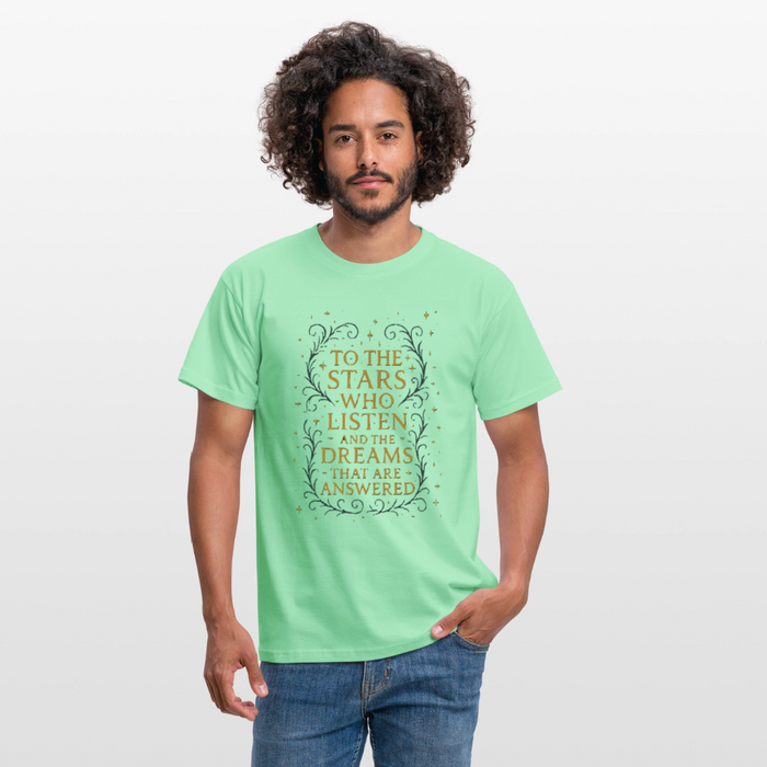 “To the Stars Who Listen” Fantasy Tee - mint green