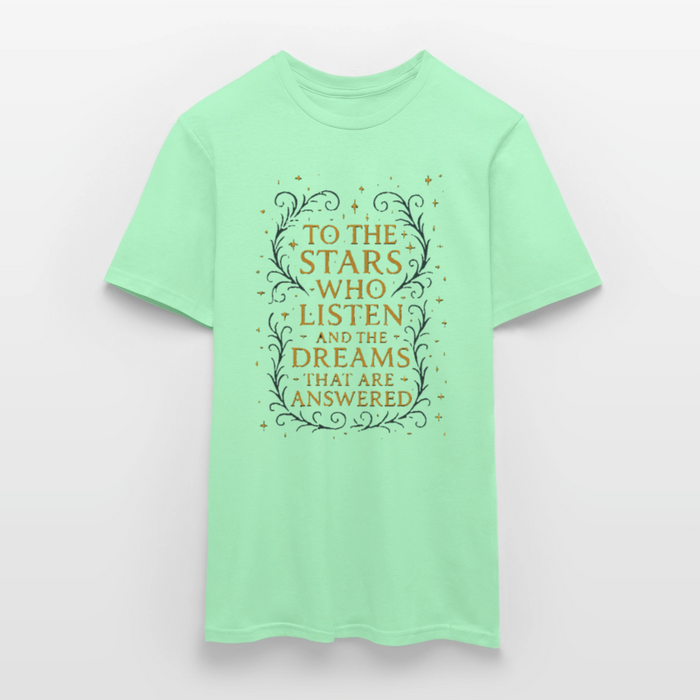 “To the Stars Who Listen” Fantasy Tee - mint green
