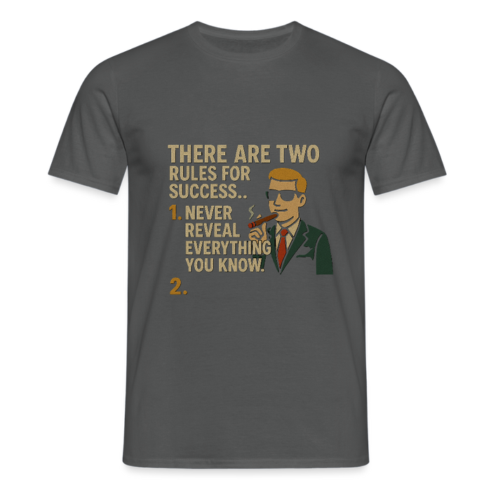 Two rules for success T-shirt - charcoal grey